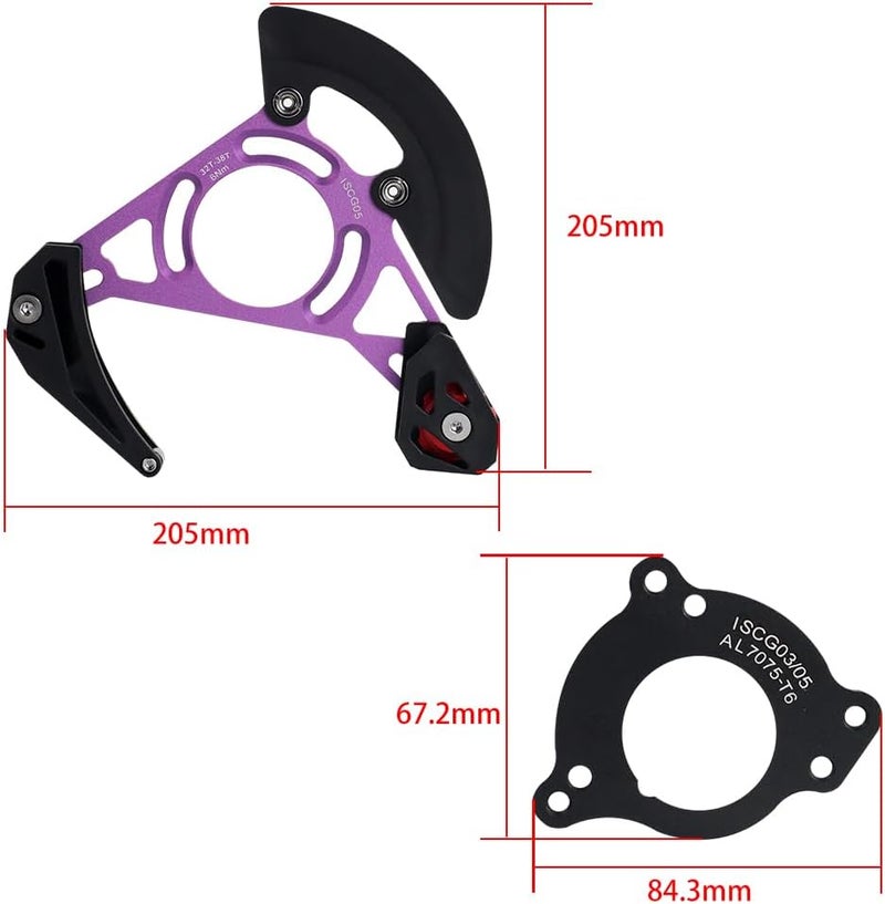 BESNIN Chain Guide ISCG-05 Mountain Bike Chain Guide Bike MTB Chain Guide for 1x System Black or Purple - Image 2